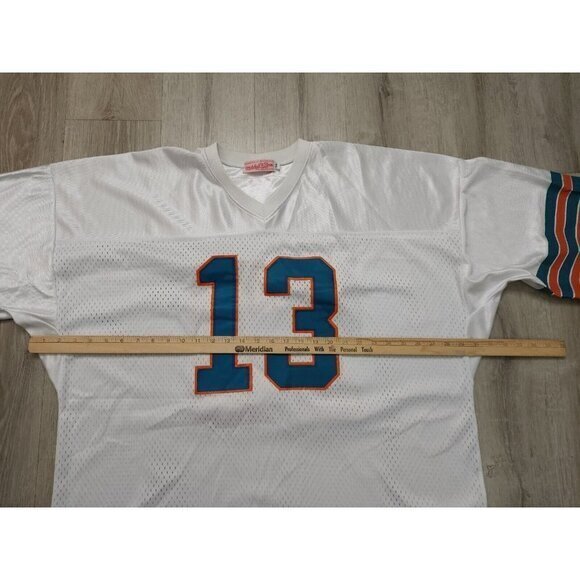 Mitchell Ness Miami Dolphins #13 Dan Marino 1984 Throwback Jersey Mens 56 - Picture 6 of 8